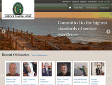 Tablet Screenshot of greensfuneralhome.ca